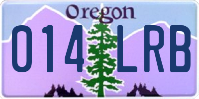 OR license plate 014LRB