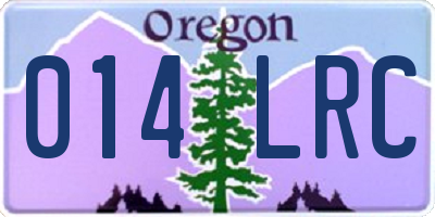 OR license plate 014LRC