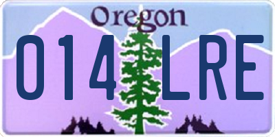 OR license plate 014LRE