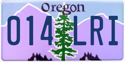 OR license plate 014LRI