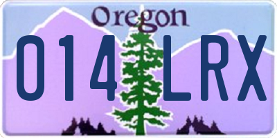 OR license plate 014LRX