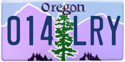 OR license plate 014LRY