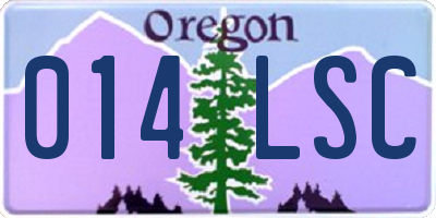 OR license plate 014LSC