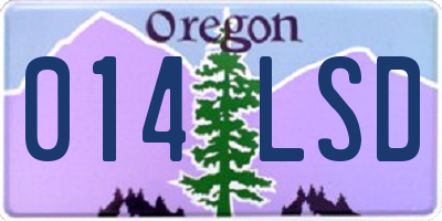 OR license plate 014LSD