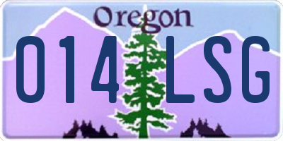 OR license plate 014LSG