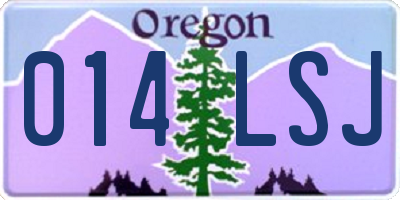 OR license plate 014LSJ