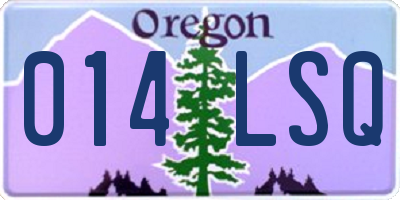 OR license plate 014LSQ