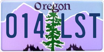OR license plate 014LST