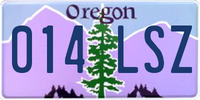 OR license plate 014LSZ