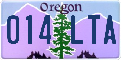 OR license plate 014LTA