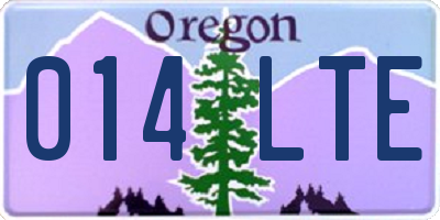 OR license plate 014LTE