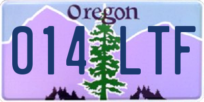 OR license plate 014LTF