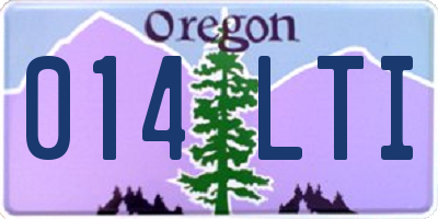 OR license plate 014LTI
