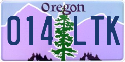 OR license plate 014LTK