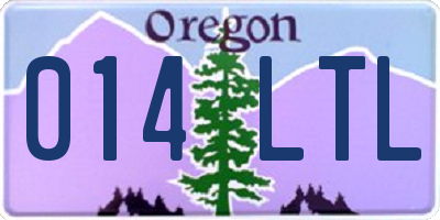 OR license plate 014LTL