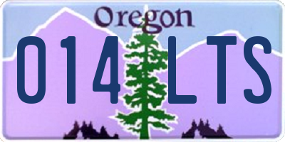 OR license plate 014LTS