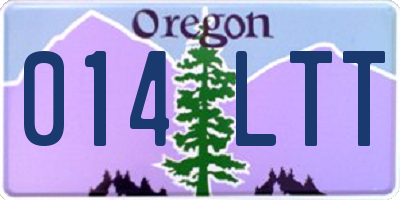 OR license plate 014LTT