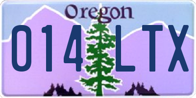 OR license plate 014LTX