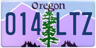 OR license plate 014LTZ