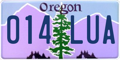 OR license plate 014LUA