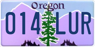 OR license plate 014LUR
