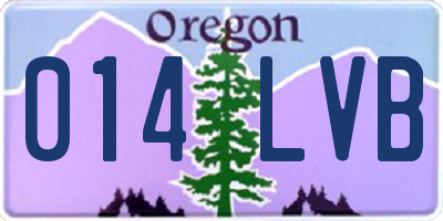 OR license plate 014LVB
