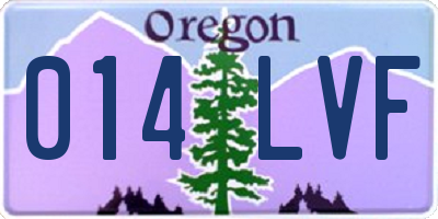 OR license plate 014LVF