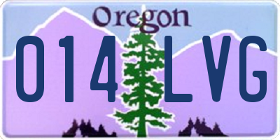 OR license plate 014LVG