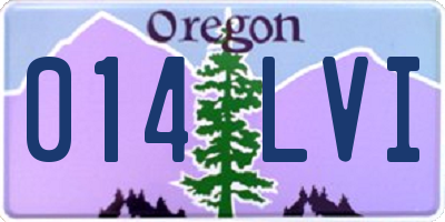 OR license plate 014LVI