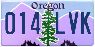 OR license plate 014LVK