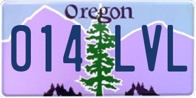 OR license plate 014LVL
