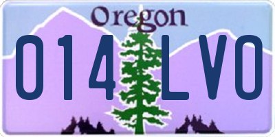 OR license plate 014LVO