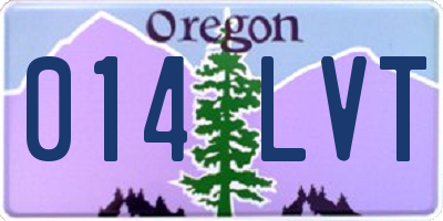 OR license plate 014LVT