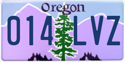 OR license plate 014LVZ