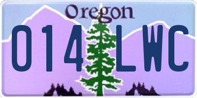 OR license plate 014LWC