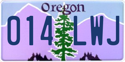 OR license plate 014LWJ