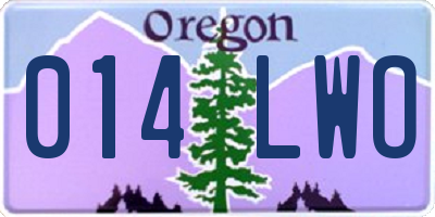 OR license plate 014LWO