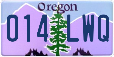 OR license plate 014LWQ