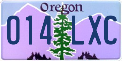 OR license plate 014LXC