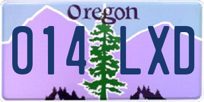 OR license plate 014LXD