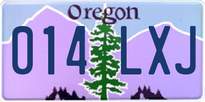 OR license plate 014LXJ