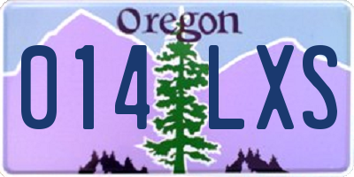 OR license plate 014LXS