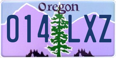 OR license plate 014LXZ