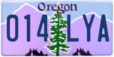 OR license plate 014LYA