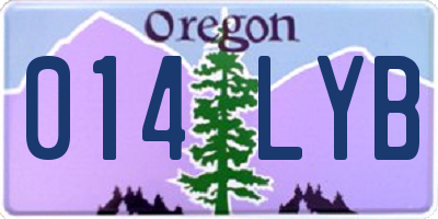 OR license plate 014LYB