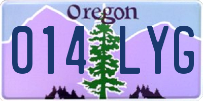 OR license plate 014LYG