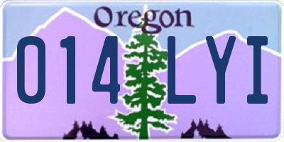 OR license plate 014LYI