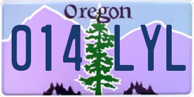 OR license plate 014LYL