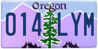 OR license plate 014LYM