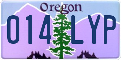 OR license plate 014LYP